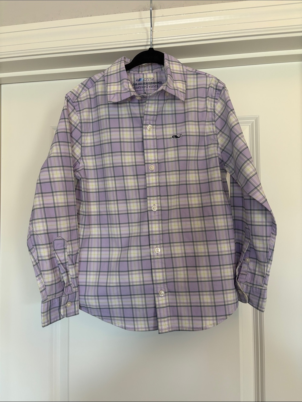 Vineyard Vines Lavender Plaid Button-Up Shirt